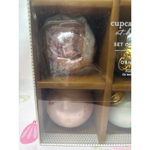 Cupcakes & Cashmere Style Glass Pastel color Christmas Ornaments - Picture 3 of 6